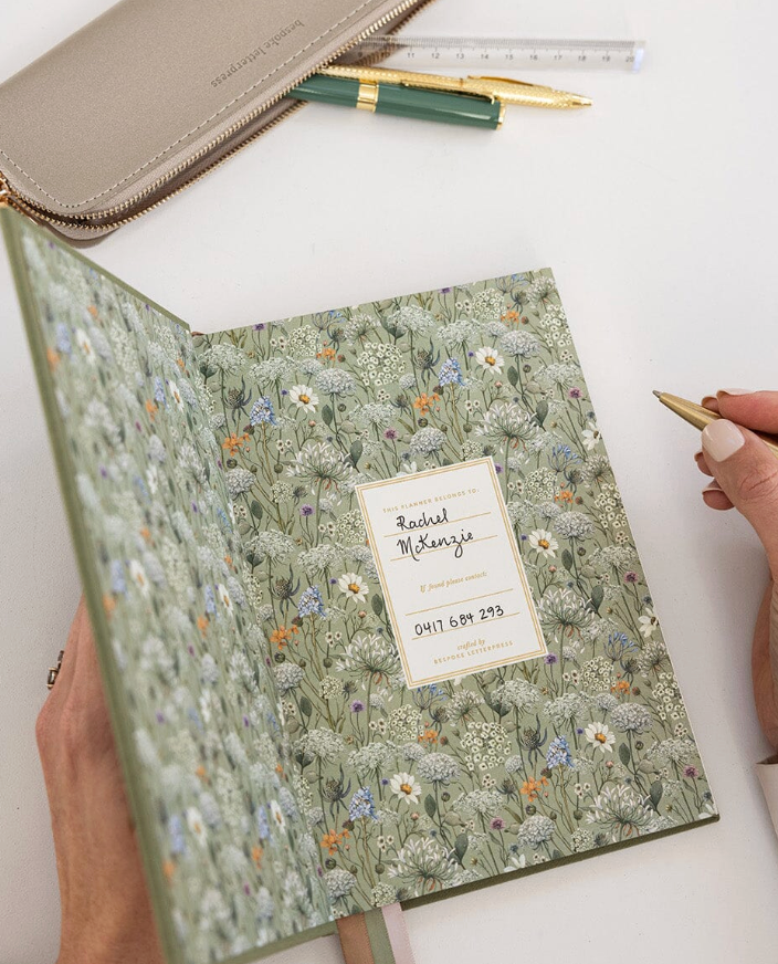Bespoke 2027 Petite Vertical Planner - Laurel Green
