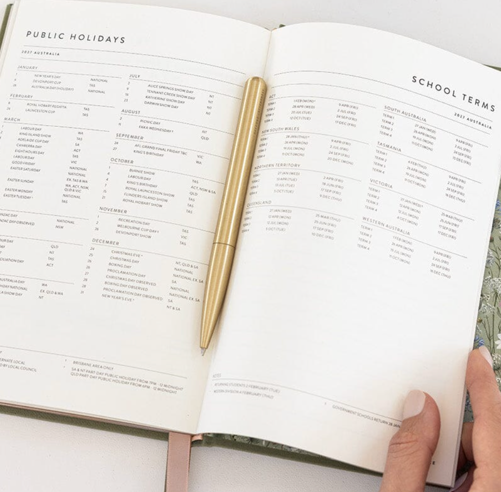 Bespoke 2027 Petite Vertical Planner - Laurel Green