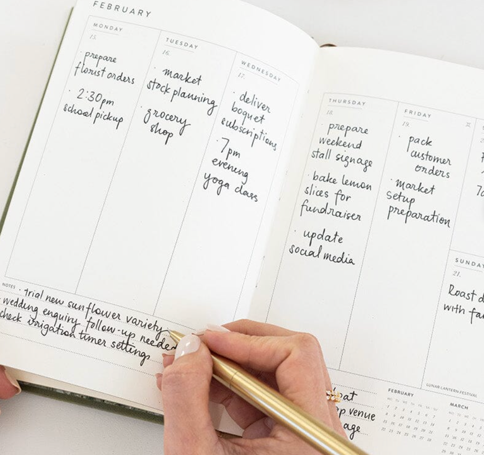 Bespoke 2027 Petite Vertical Planner - Laurel Green