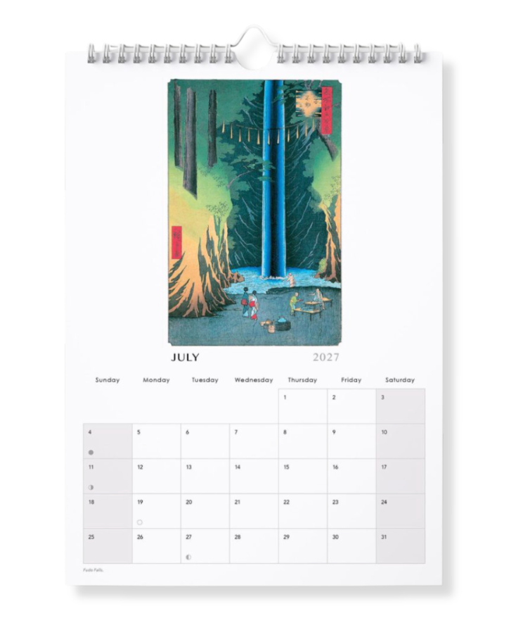 2027 Large Wall Calendar - Japanese Woodblock Prints