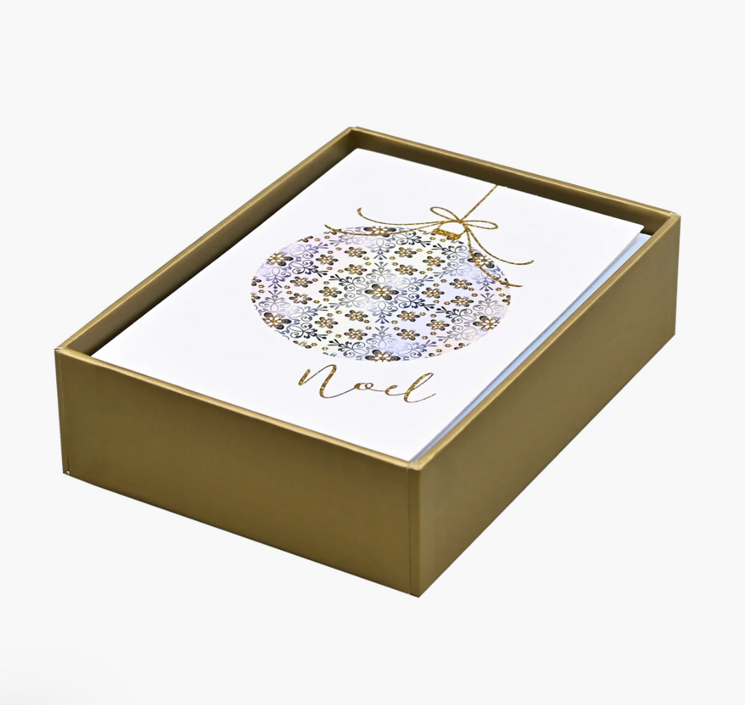 Small Boxed Christmas Cards - Filigree Ornament