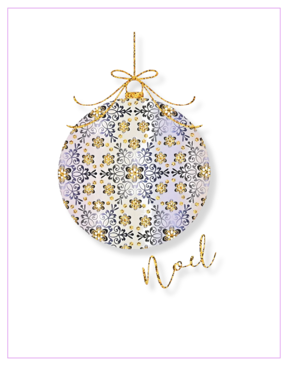 Small Boxed Christmas Cards - Filigree Ornament