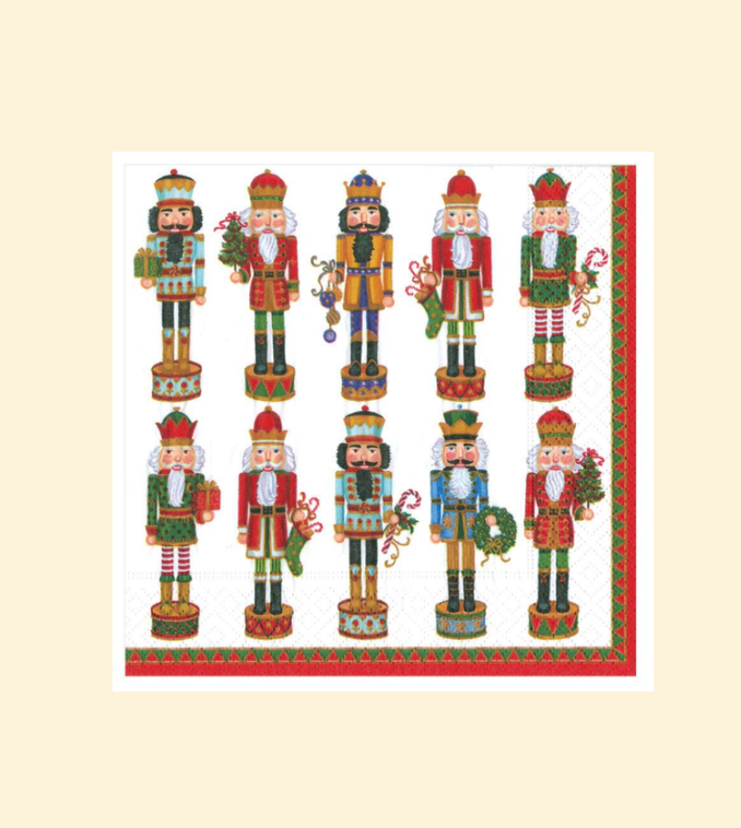 Caspari Christmas Lunch Napkins - Nutcracker Parade