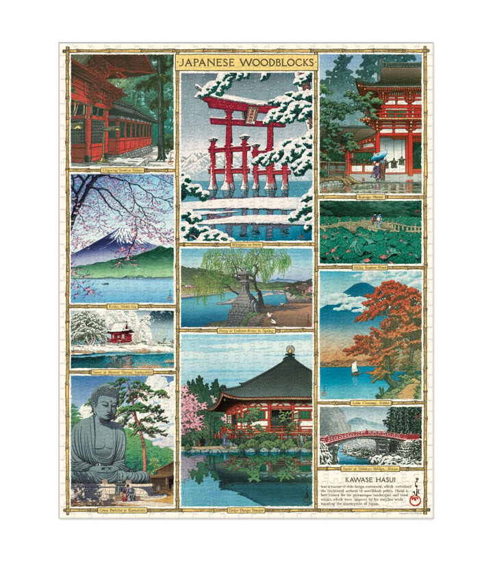 Cavallini & Co. 1000 Piece Puzzle - Japanese Woodblocks