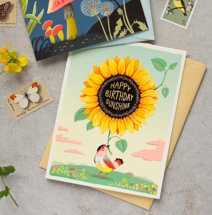 JooJoo Paper Card - Sunflower Birthday