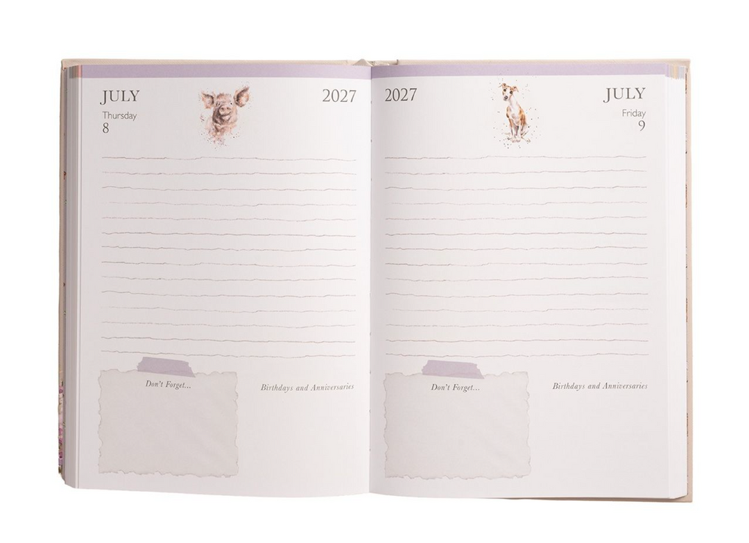 Wrendale Designs 2027 Diary A5 Illustrated - Country Set