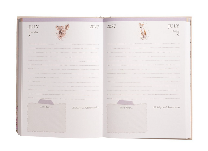 Wrendale Designs 2027 Diary A5 Illustrated - Country Set