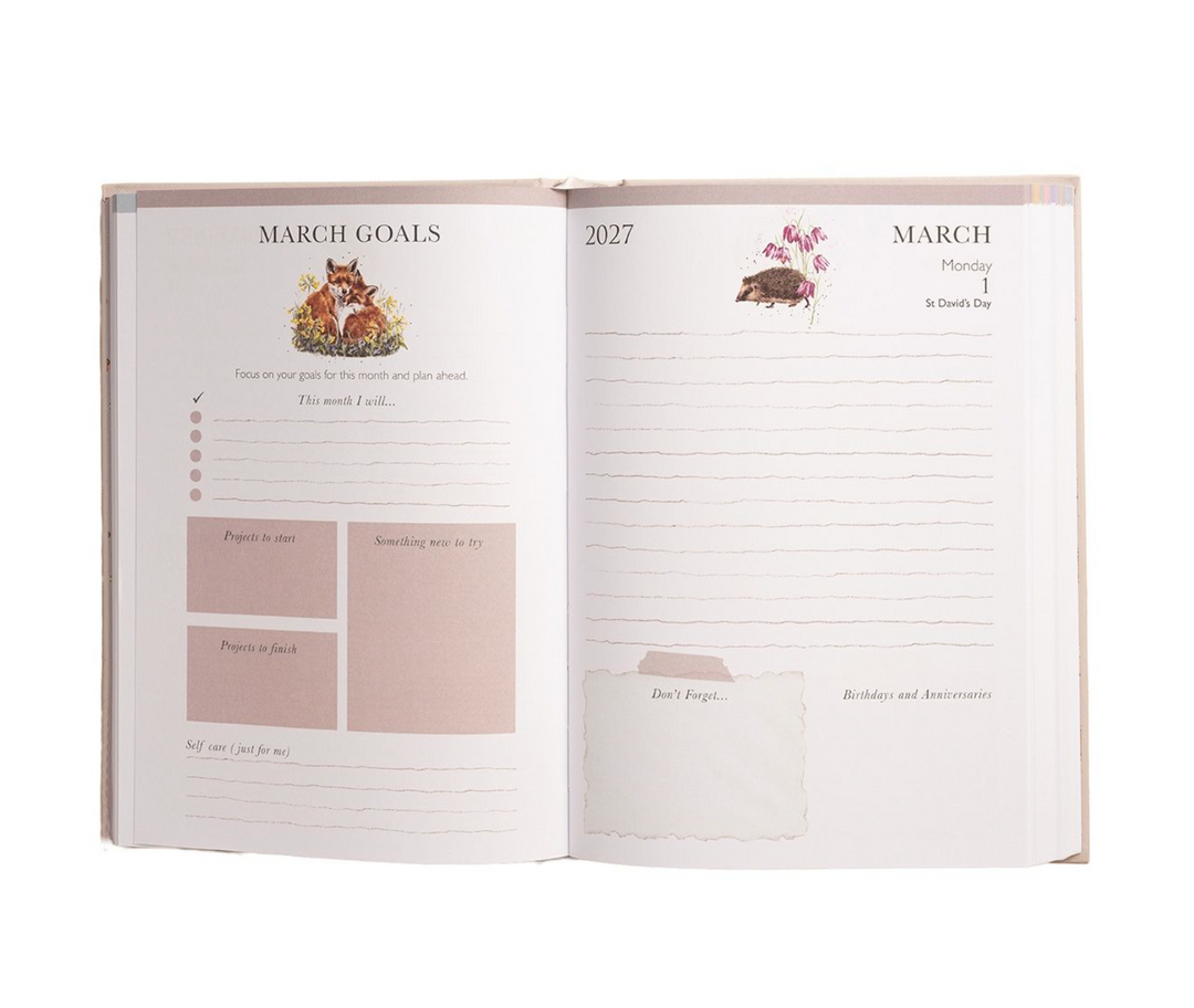 Wrendale Designs 2027 Diary A5 Illustrated - Country Set