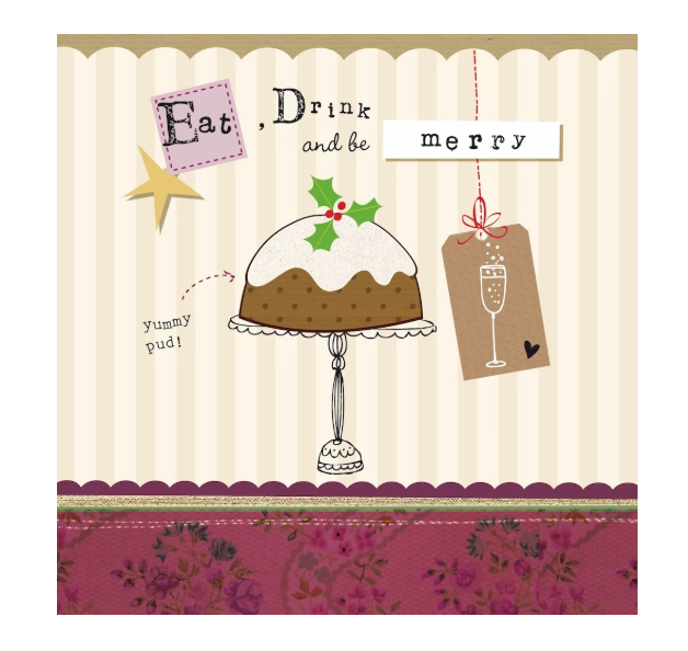 Christmas Card Wallet - BCNA - Eat, Drink and be Merry