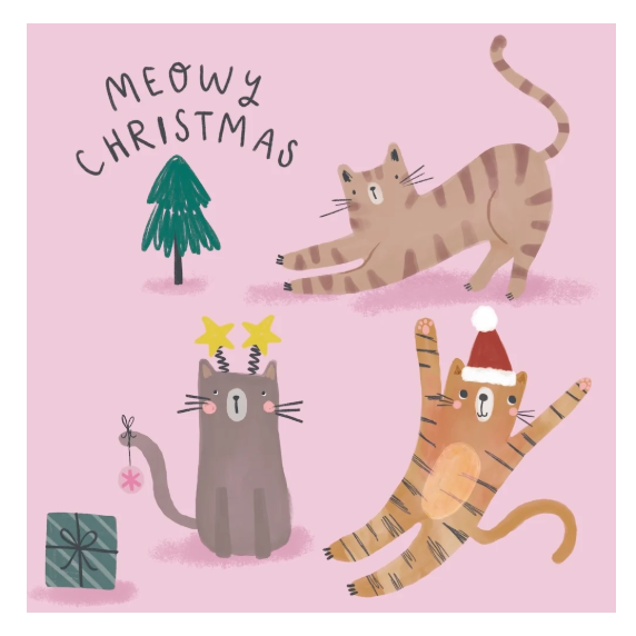 Christmas Card Wallet - BCNA - Meowry Christmas