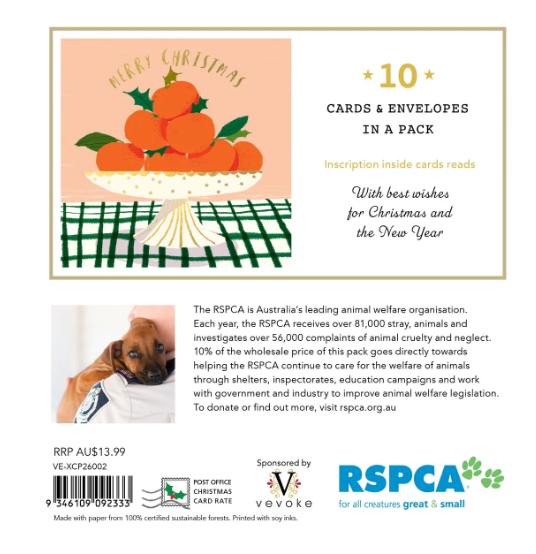 Christmas Card Wallet - RSPCA - Bowl of Delights