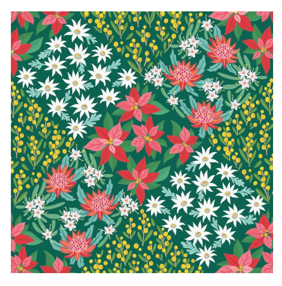 Christmas Card Wallet - RSPCA - Christmas Flowers