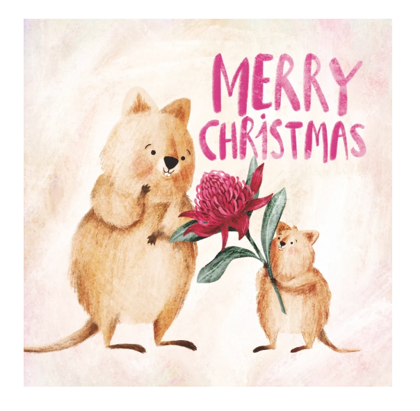 Christmas Card Wallet - CMRI - Quokka Christmas Present
