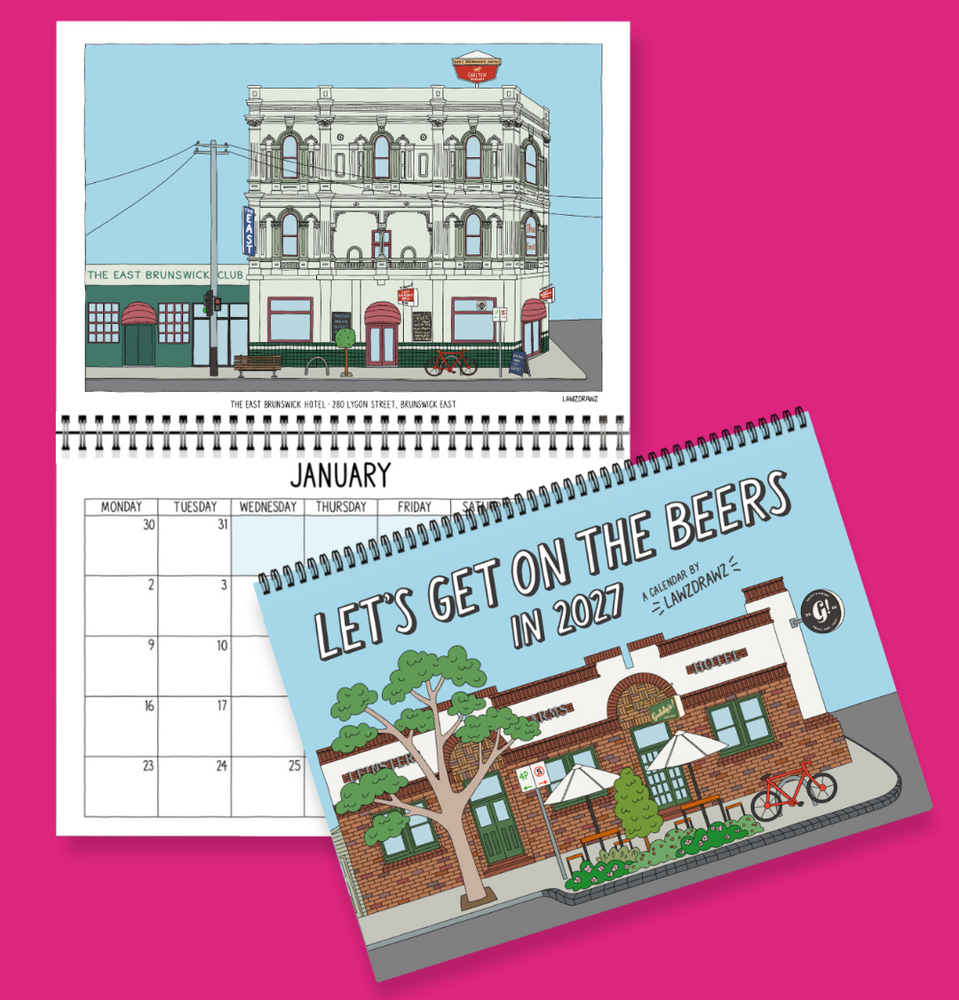 Lawz Drawz Get on the Beers 2027 Calendar