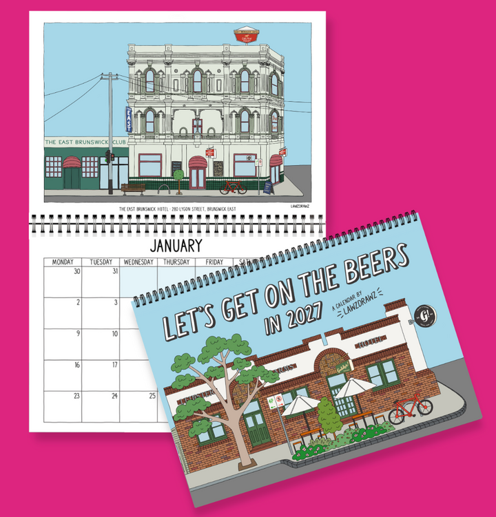 Lawz Drawz Get on the Beers 2027 Calendar
