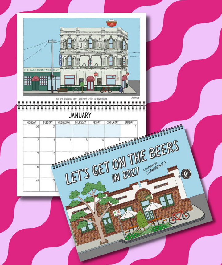 Lawz Drawz Get on the Beers 2027 Calendar