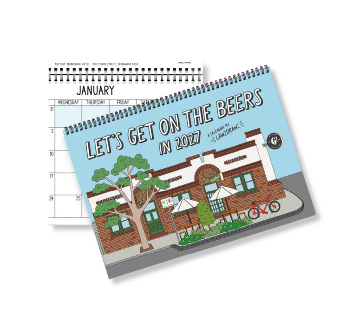 Lawz Drawz Get on the Beers 2027 Calendar