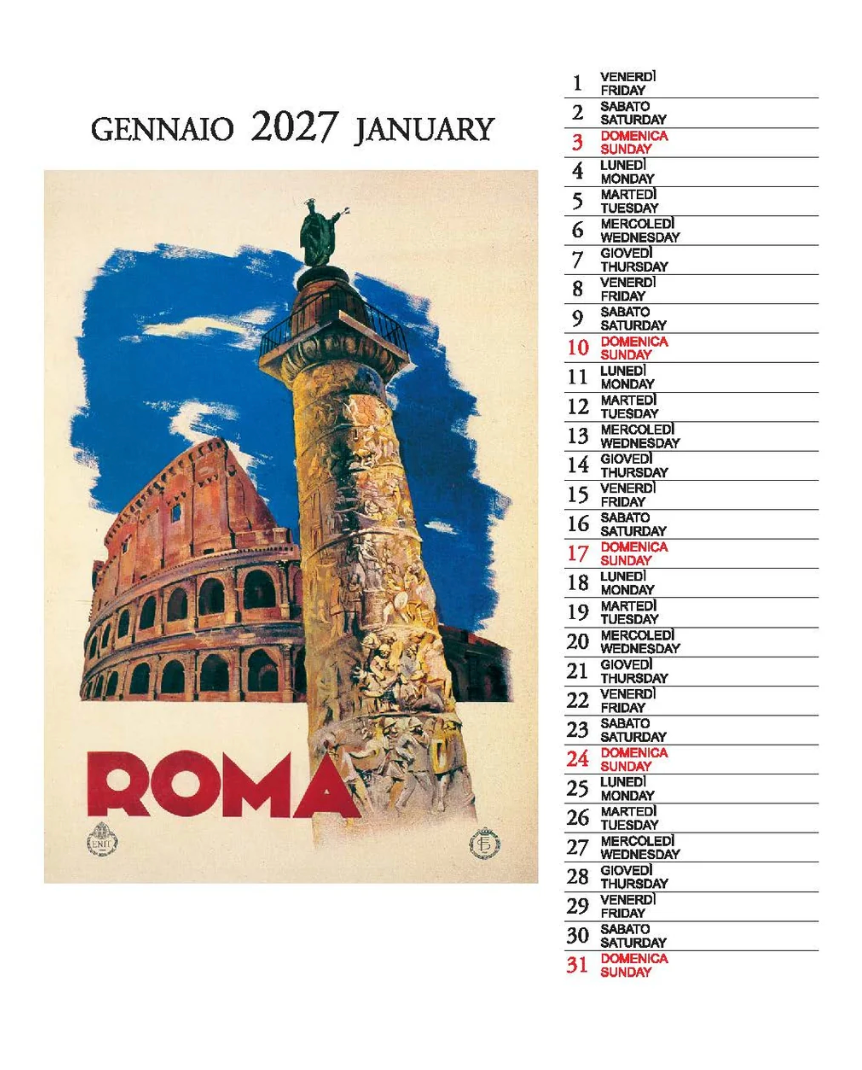 IFI 2027 Desk Calendar - Roma