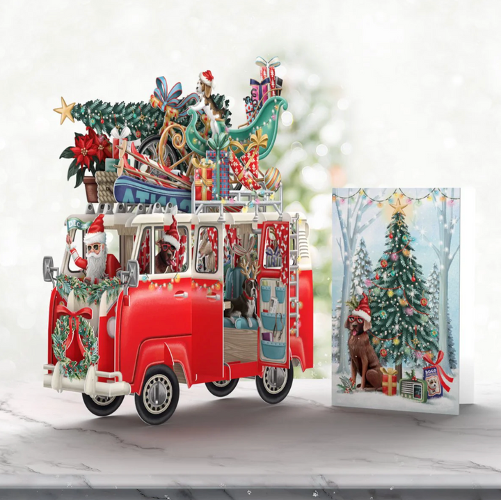 Me and McQ 3D Pop Up Card - Christmas Camper