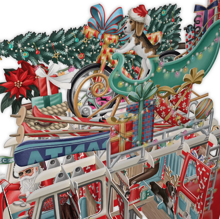 Me and McQ 3D Pop Up Card - Christmas Camper