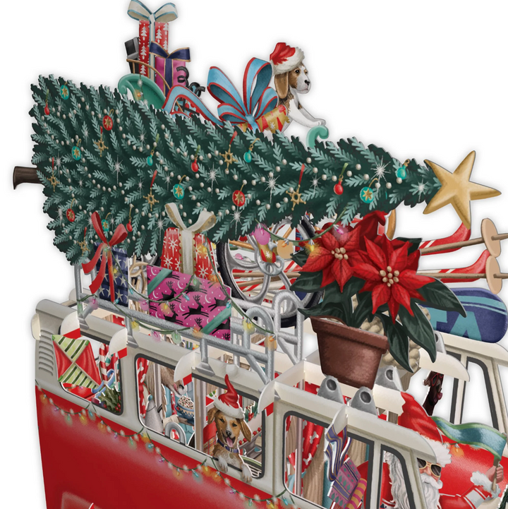 Me and McQ 3D Pop Up Card - Christmas Camper