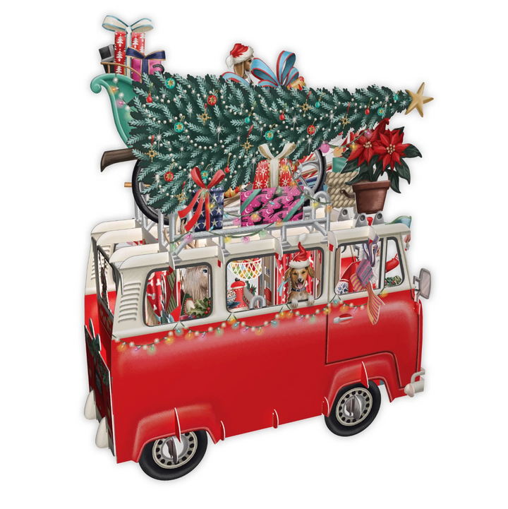 Me and McQ 3D Pop Up Card - Christmas Camper