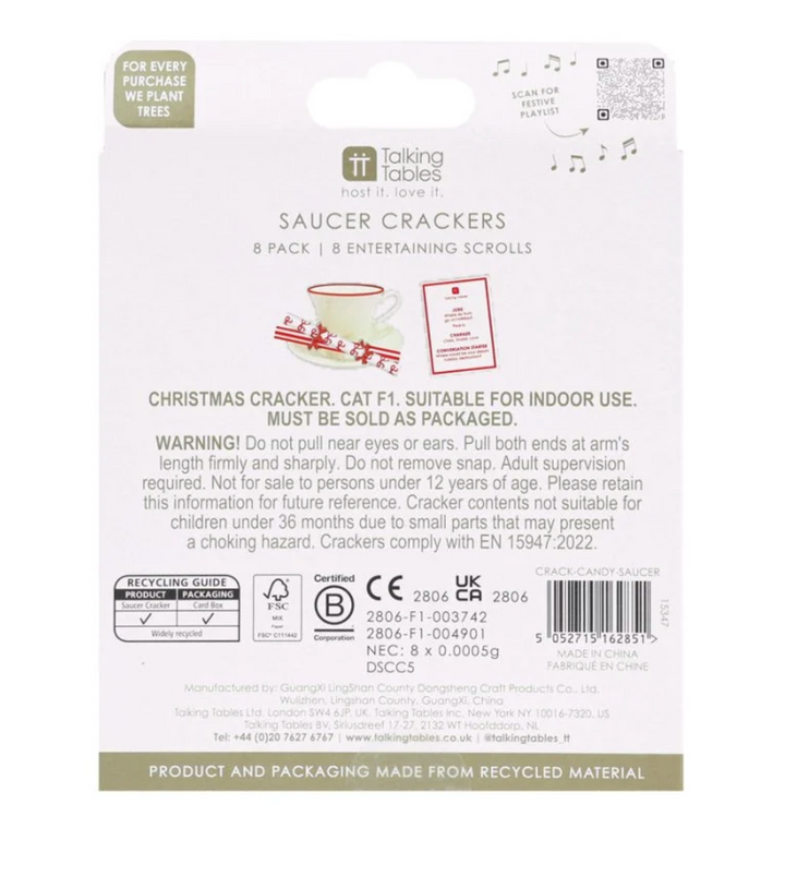 Talking Tables Mini Saucer Crackers - Bow