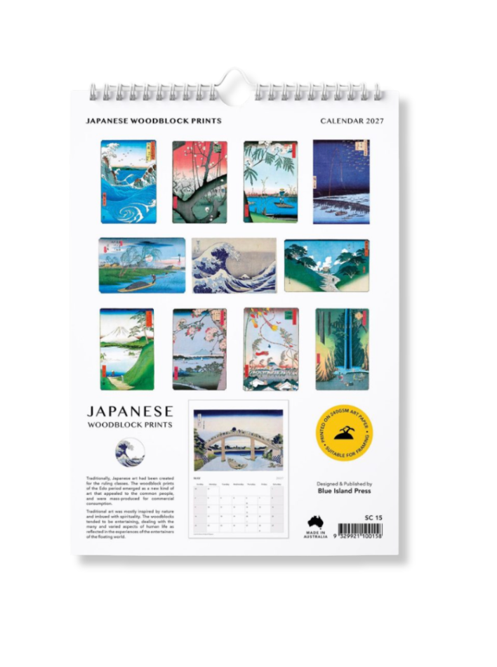 BIP 2027 Wall Calendar - Japanese Woodblock Prints