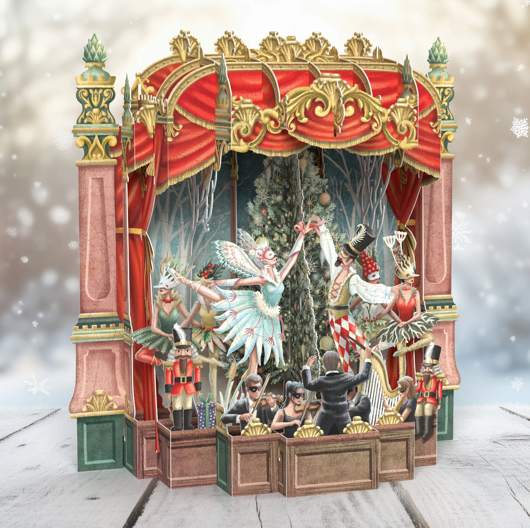 Me and McQ 3D Pop Up Card - Chrismas Ballet