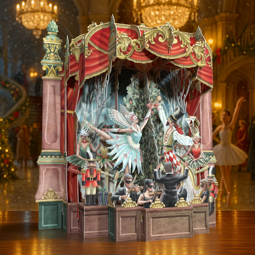 Me and McQ 3D Pop Up Card - Chrismas Ballet