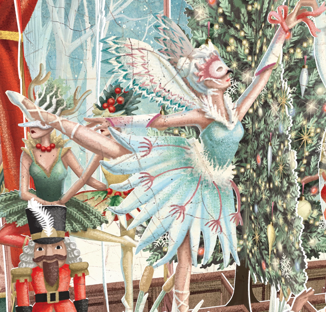 Me and McQ 3D Pop Up Card - Chrismas Ballet