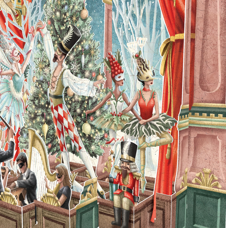 Me and McQ 3D Pop Up Card - Chrismas Ballet