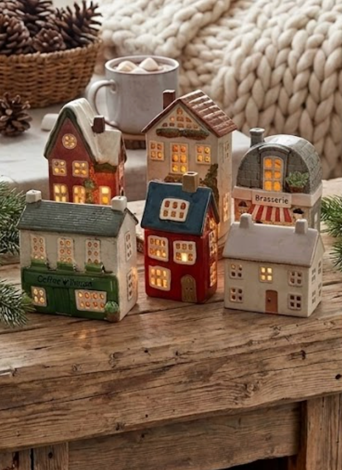 Alsac Cottage Tea Light - Light Grey
