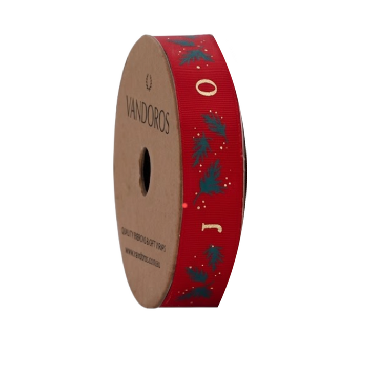 Vandoros Traditional Merry Christmas Ribbon Collection 15mm x 3m