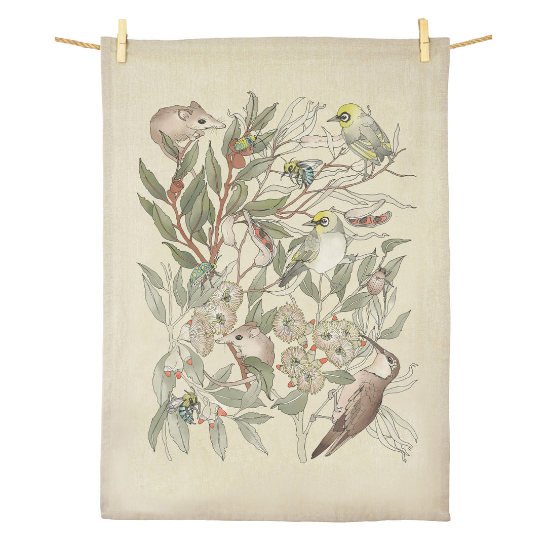 Tea Towel - Pollinators - Earth Greetings