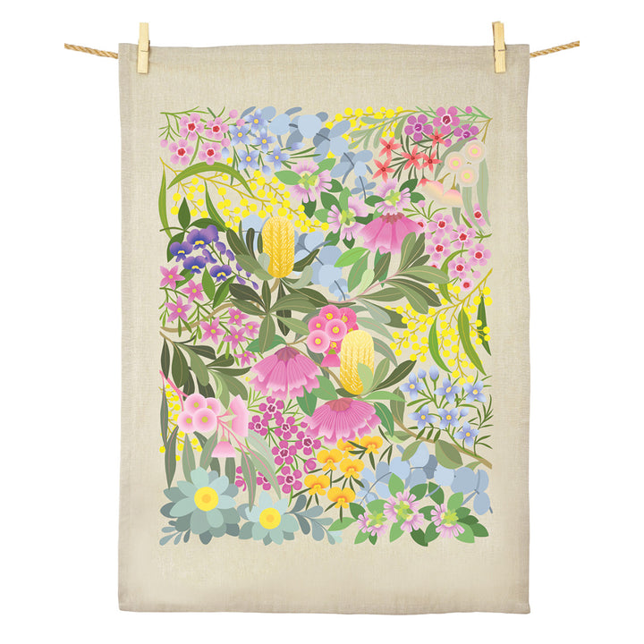 Tea Towel - Where Flowers Bloom - Earth Greetings