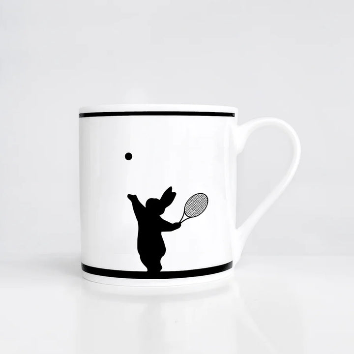 HamMade Fine China Mug Tennis Rabbit