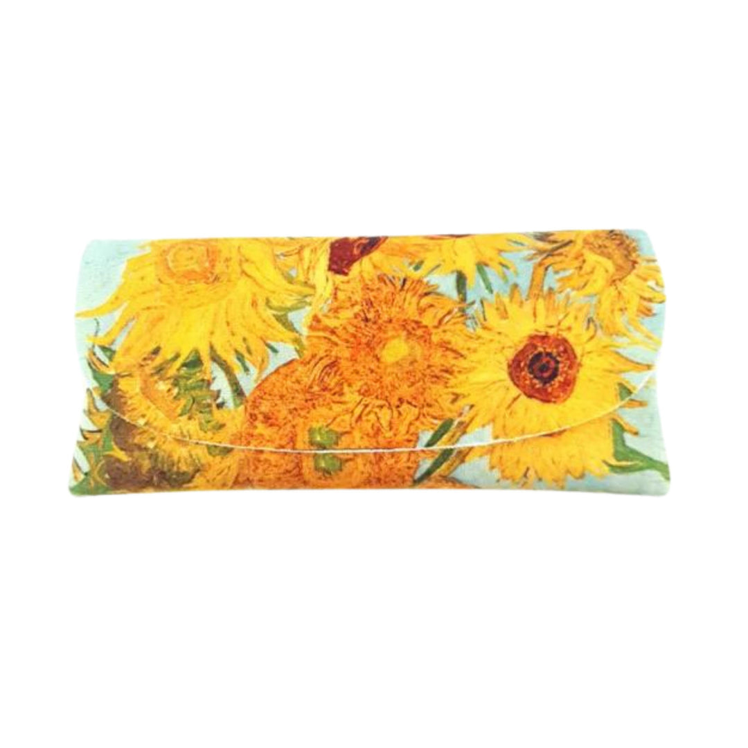 Velour Glasses Case - Vase with Twelve Sunflowers.
