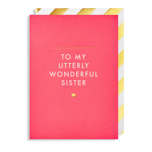 Birthday Card - To My Wonderful Sister