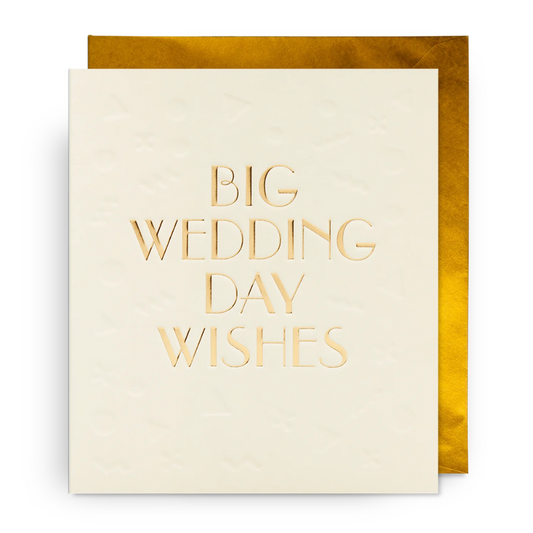 Wedding Day Card - Wedding Day Wishes - Gold