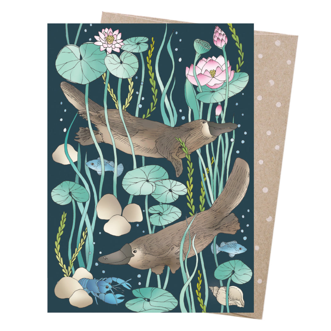 Greeting Card - Playful Platypus - Earth Greetings