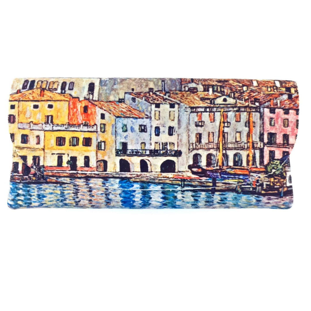 Velour Glasses Case - Malcesine on Lake Garda by Gustav Klimt