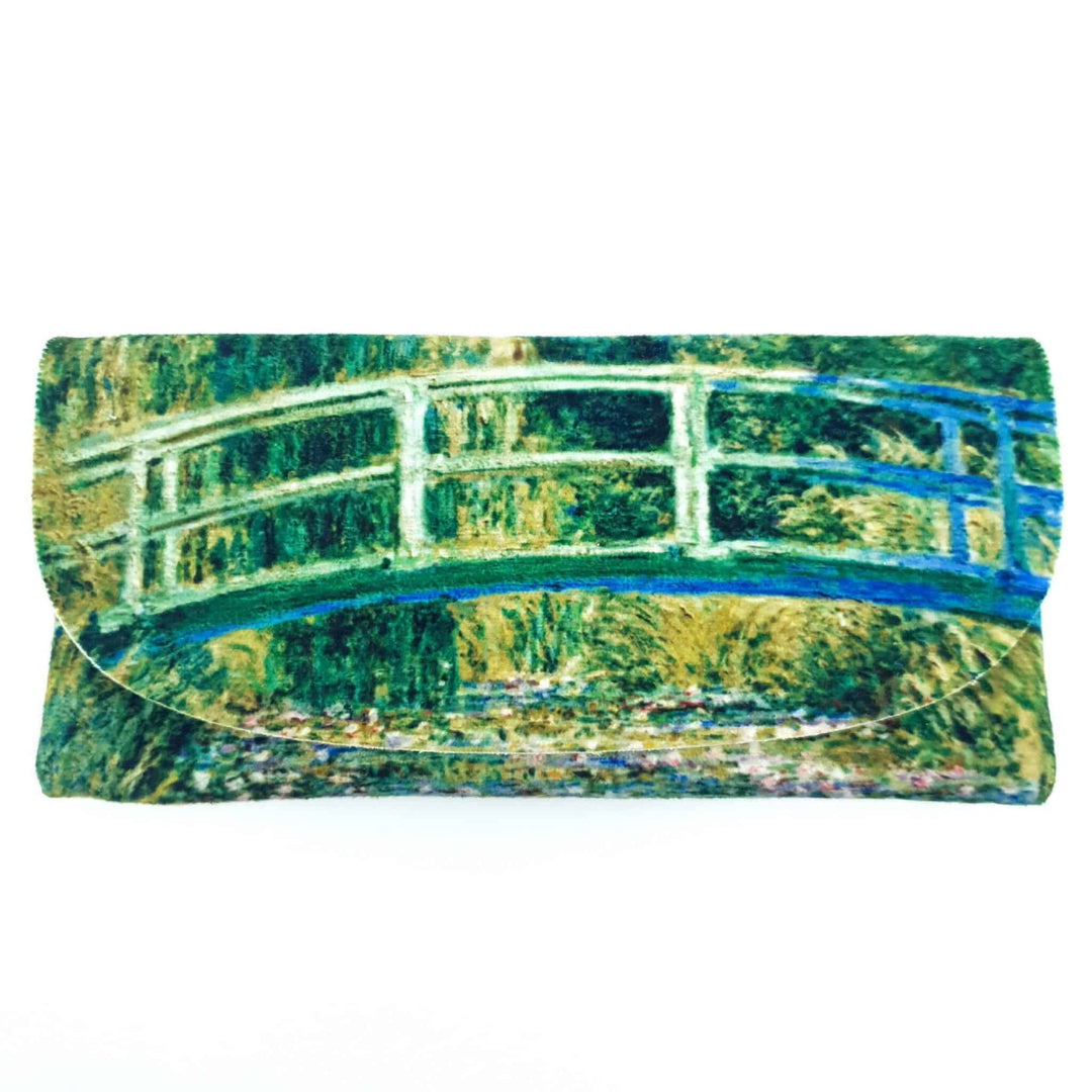 Velour Glasses Case - Water Lilies &  Japanese Bridge Green, 1899 by Claude Monet