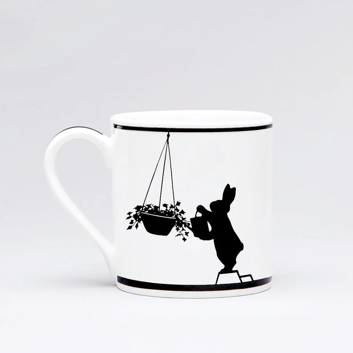 HamMade Fine China Mug - Watering Rabbit