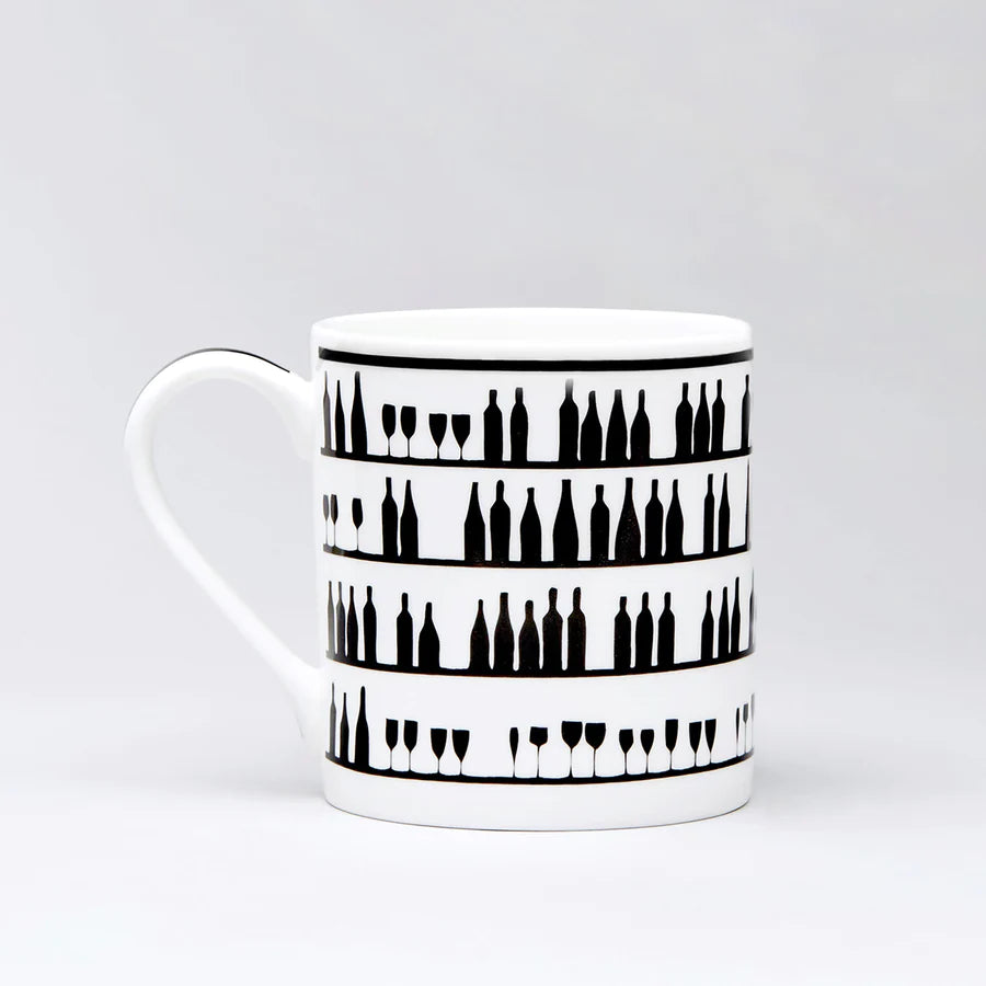HamMade Fine China Mug - Wine Tasting Rabbit