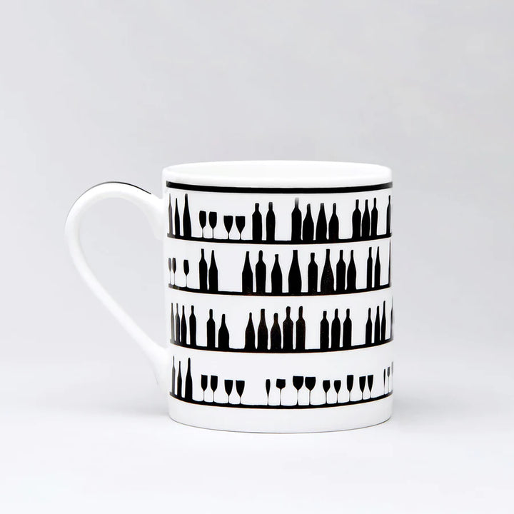 HamMade Fine China Mug - Wine Tasting Rabbit