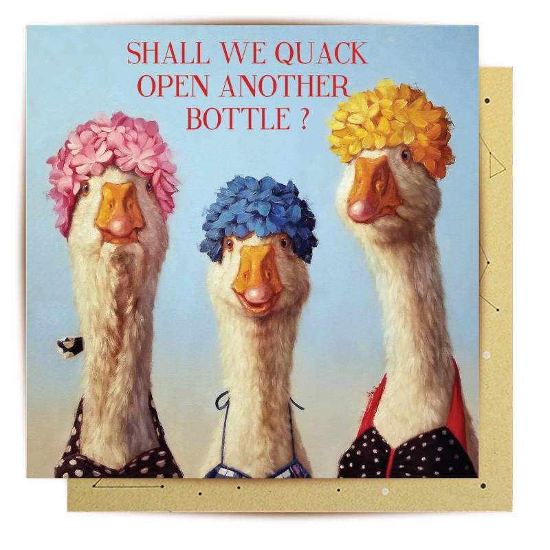 La La Land Card - Quack Open A Bottle