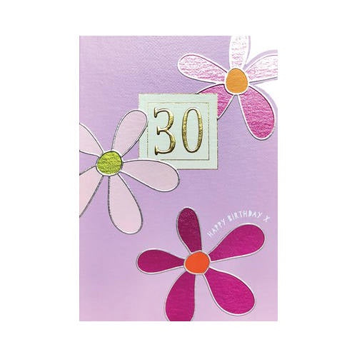 Alchemy Diecut Card - 30th Flowers