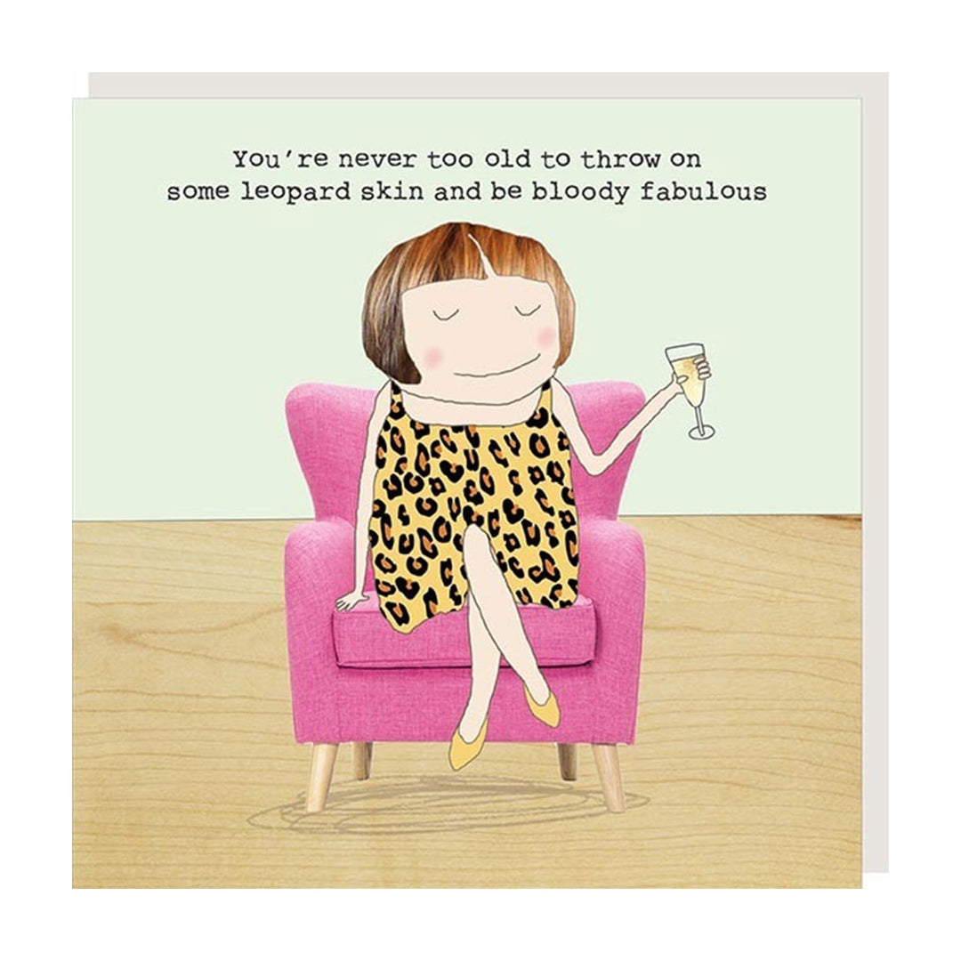 Rosie Made A Thing Card - Leopard Skin