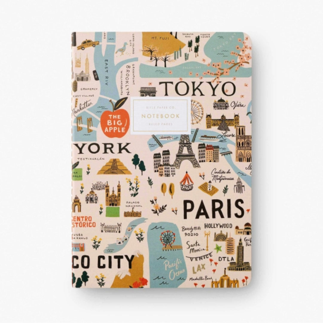 Stitched Notebooks - Pack of 3 - Bon Voyage - Rifle Paper Co.